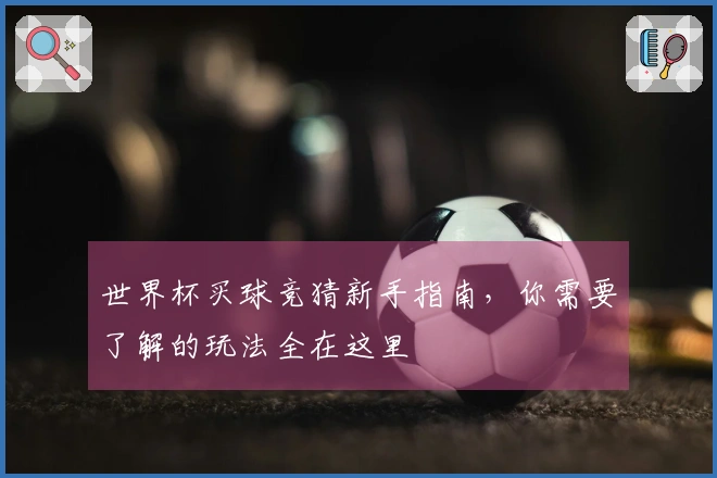 世界杯买球竞猜新手指南,你需要了解的玩法全在这里